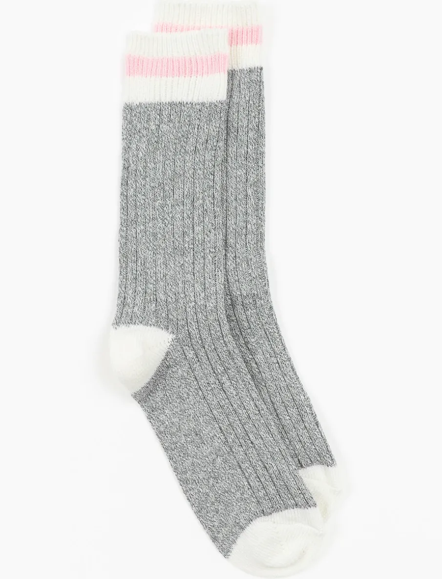Contrast-stripe Socks