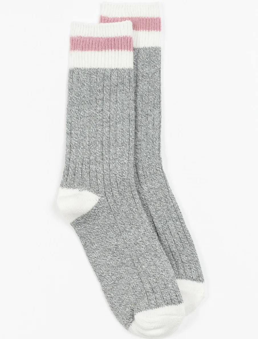 Contrast-stripe Socks