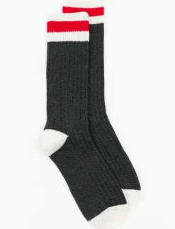 Contrast-stripe Socks