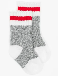 Contrast-stripe Socks