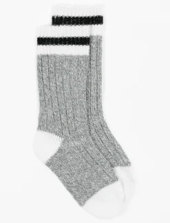 Contrast-stripe Socks
