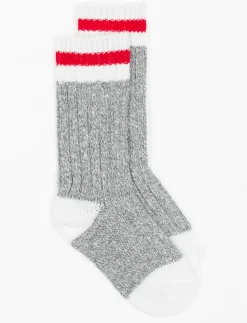 Contrast-stripe Socks