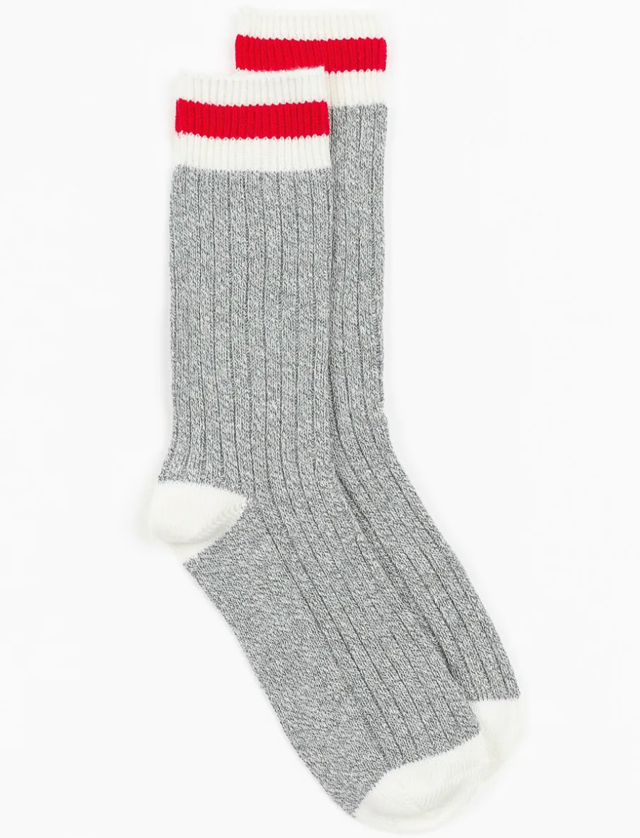 Contrast-stripe Socks