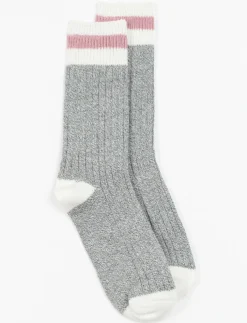 Contrast-stripe Socks