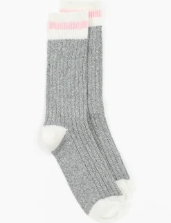 Contrast-stripe Socks