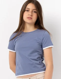 Contrast-trim T-shirt