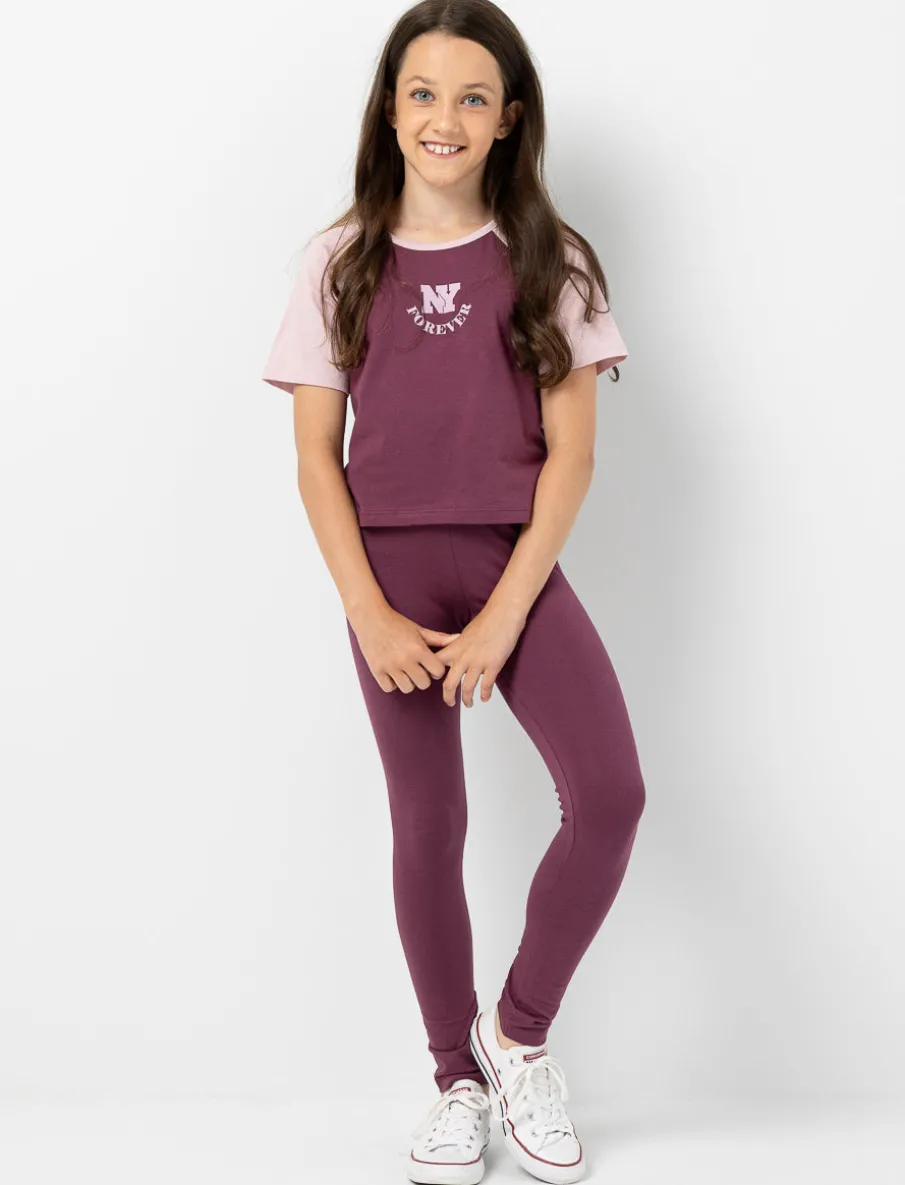 Cotton Leggings with Elastic Waistband