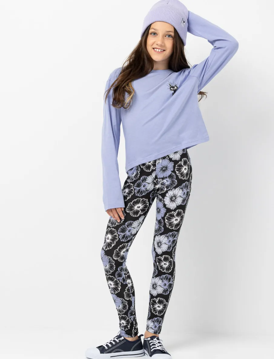 Cotton Leggings with Elastic Waistband