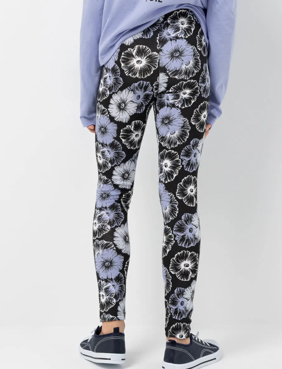 Cotton Leggings with Elastic Waistband