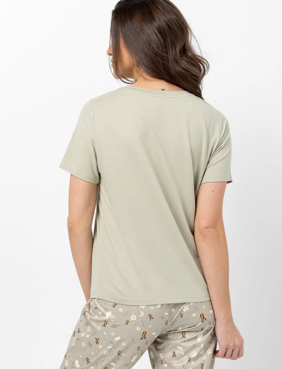 Crew Neck Pajama T-Shirt