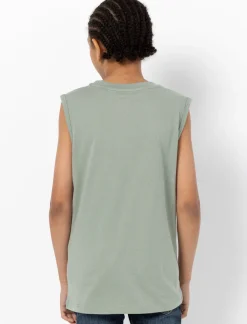 Crew Neck Printed Tank Top