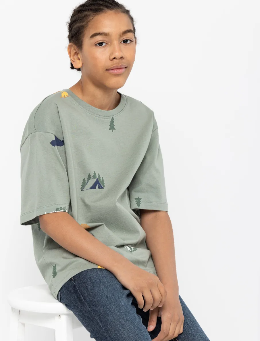 Crew Neck Printed T-Shirt