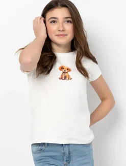 Crew Neck Printed T-Shirt - Teen Girls