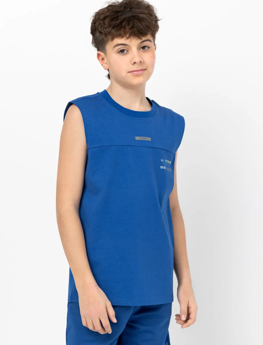 Crew Neck Sports Tank - Teen Boys