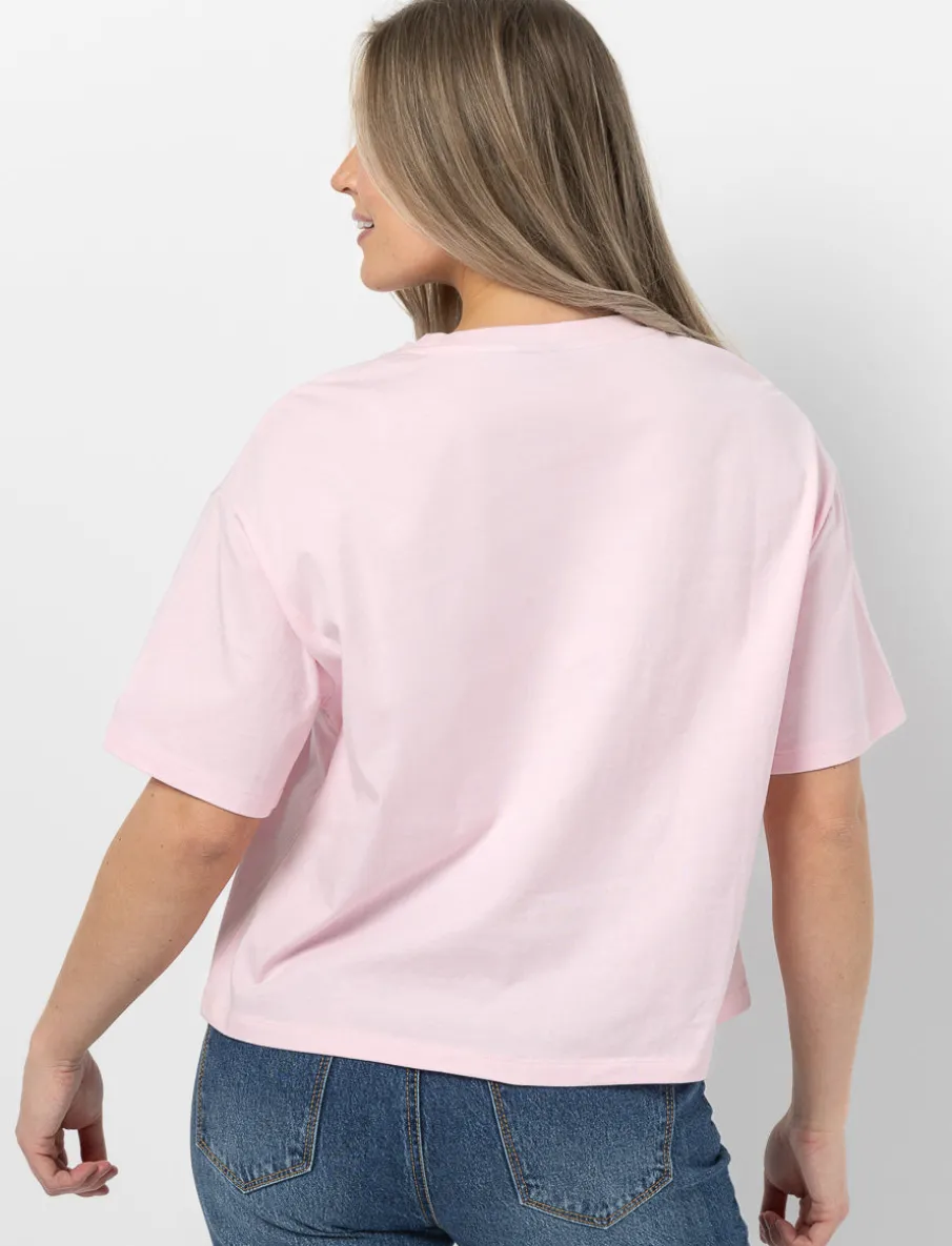 Crew Neck T-Shirt with Dropped Shoulders