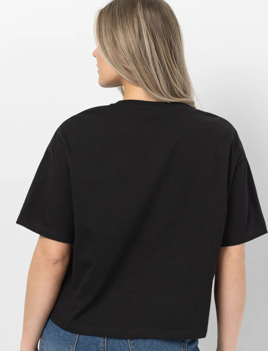 Crew Neck T-Shirt with Dropped Shoulders