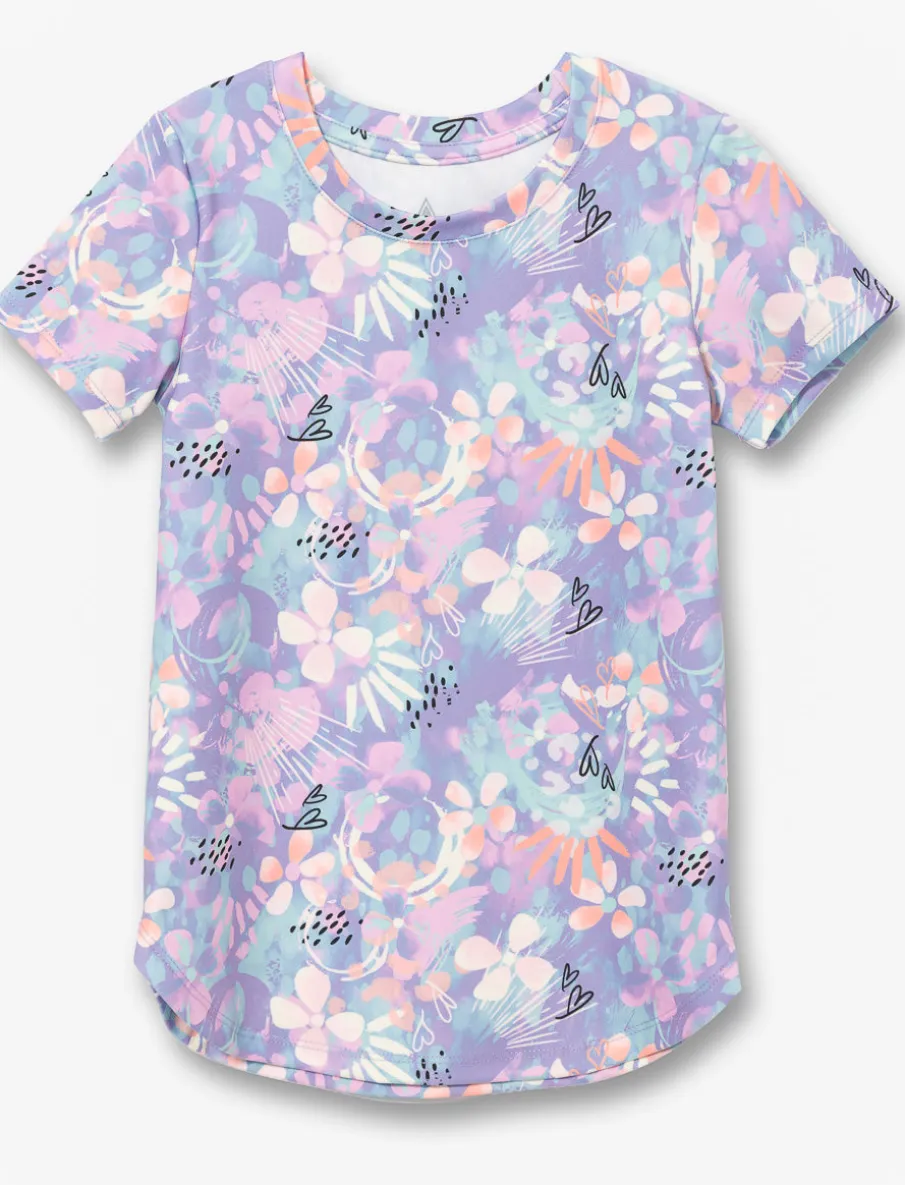 Crew-neck Sports T-shirt - Little Girl