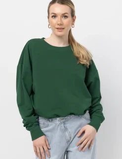 Crewneck Sweatshirt with Cinched Hem