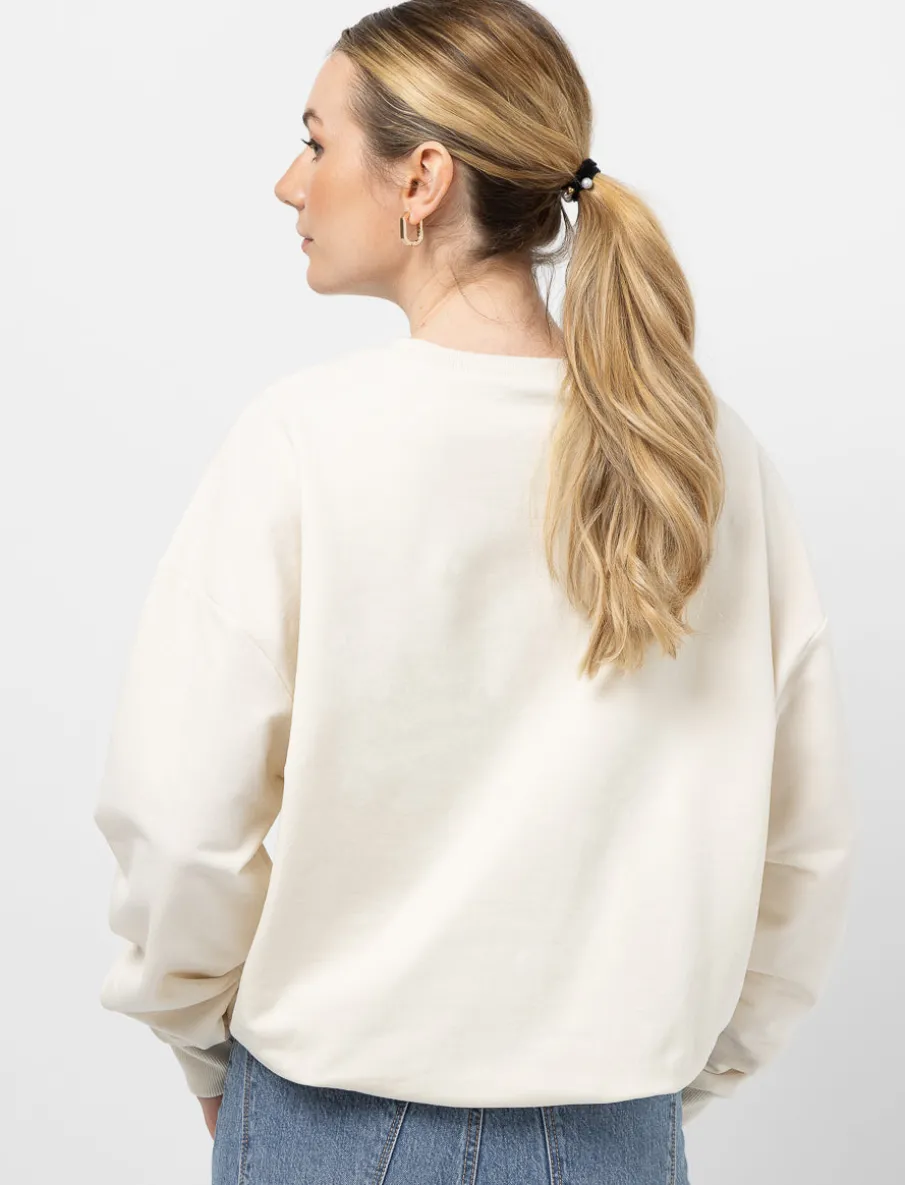 Crewneck Sweatshirt with Cinched Hem