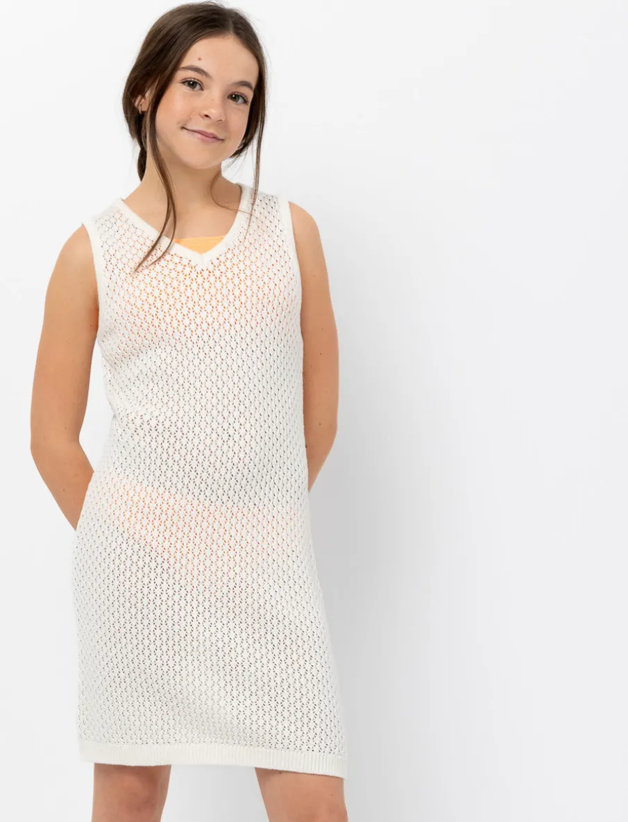 Crochet V-neck Dress