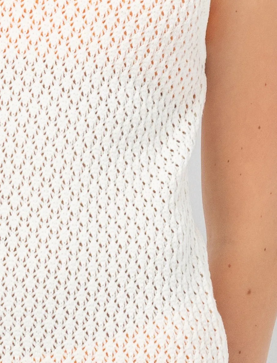Crochet V-neck Dress