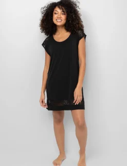 Crochet-detail Swim Cover-up Tunic