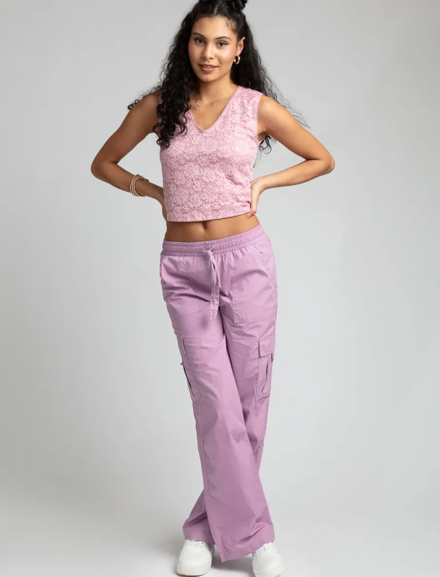 Cropped Lace Tank Top