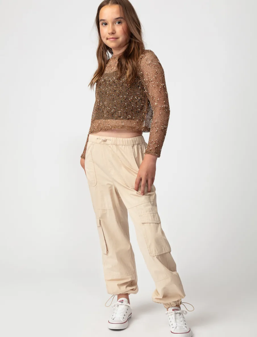 Cropped Mesh T-shirt