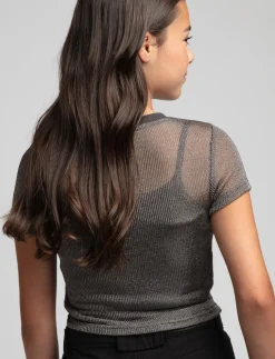 Cropped Mesh T-shirt