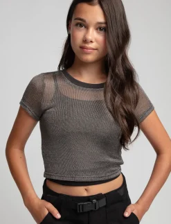 Cropped Mesh T-shirt
