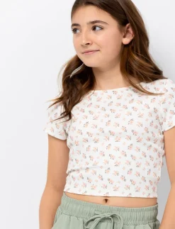 Cropped Patterned T-shirt