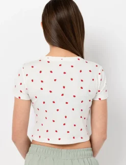 Cropped Printed T-shirt