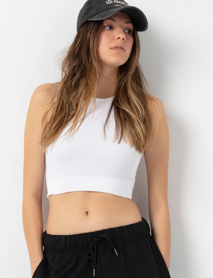 Cropped Ribbed Tank Top