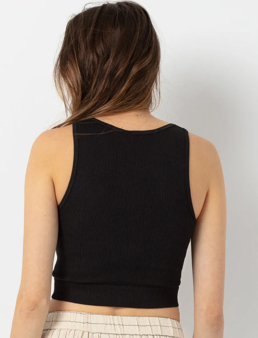 Cropped Ribbed Tank Top