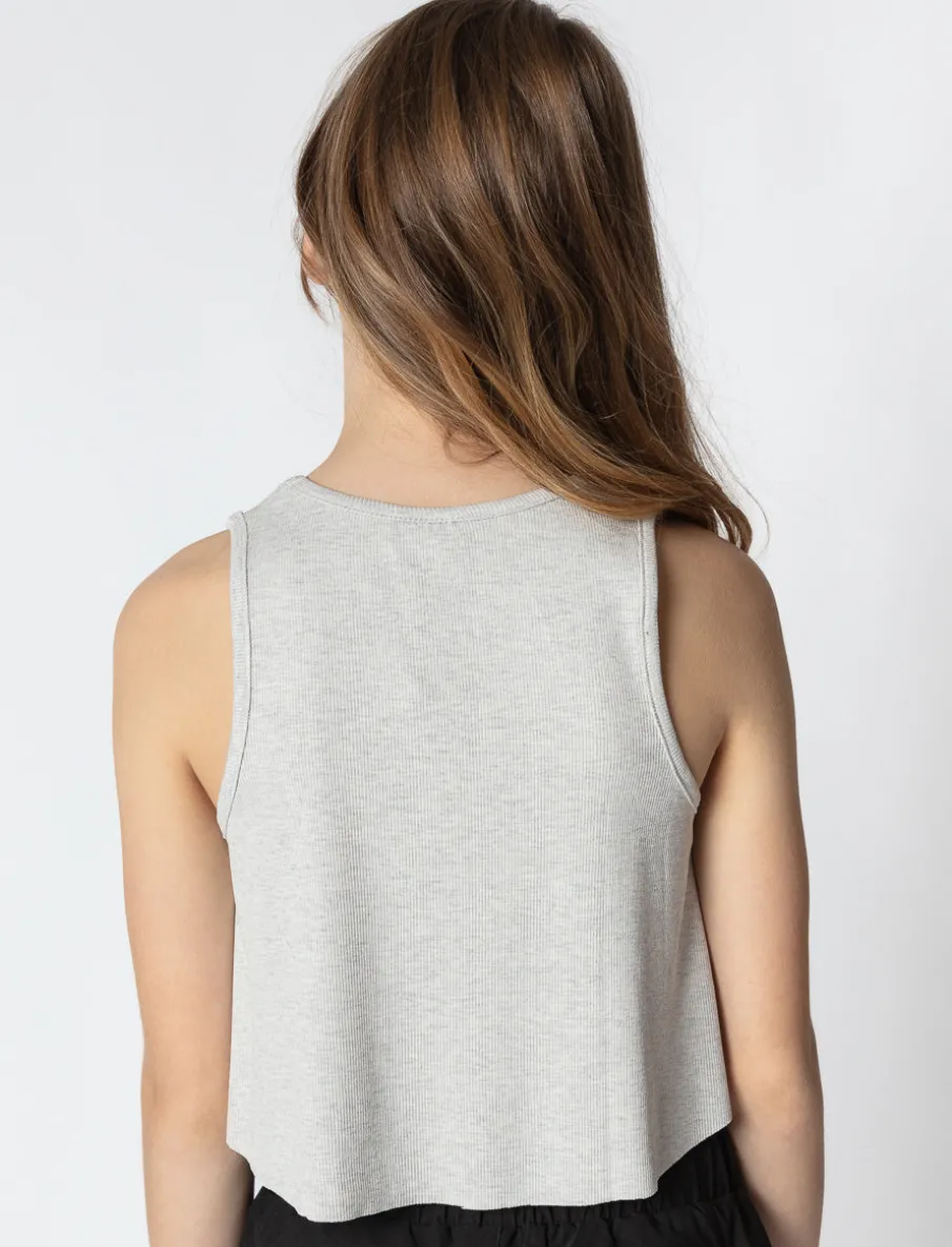 Cropped Ribbed Tank Top