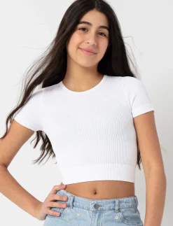 Cropped Ribbed T-shirt