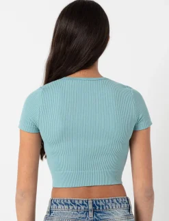 Cropped Ribbed T-shirt
