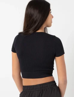 Cropped Ribbed T-shirt
