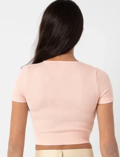 Cropped Ribbed T-shirt