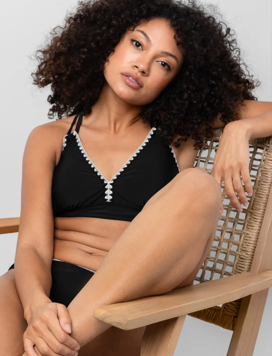 Cross-back Double-strap Bikini Top