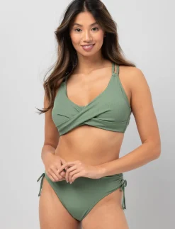 Cross-front D-cup Bikini Top