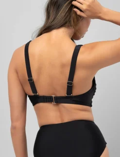 Cross-front D-cup Bikini Top