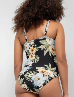 Cross-front 1-piece Swimsuit