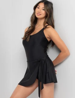 Cross-front Swim Dress