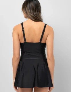 Cross-front Swim Dress