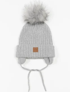 Cuffed Beanie with Pompom - Children