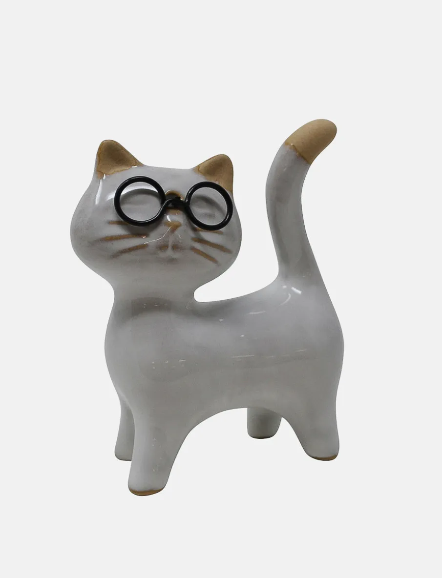 Decorative Cat with Glasses