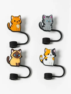Decorative Straw Caps - Pack of 4