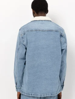 Denim Jacket with Sherpa Collar