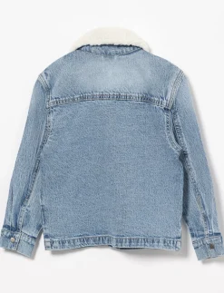Denim Jacket with Sherpa Collar - Little Boy